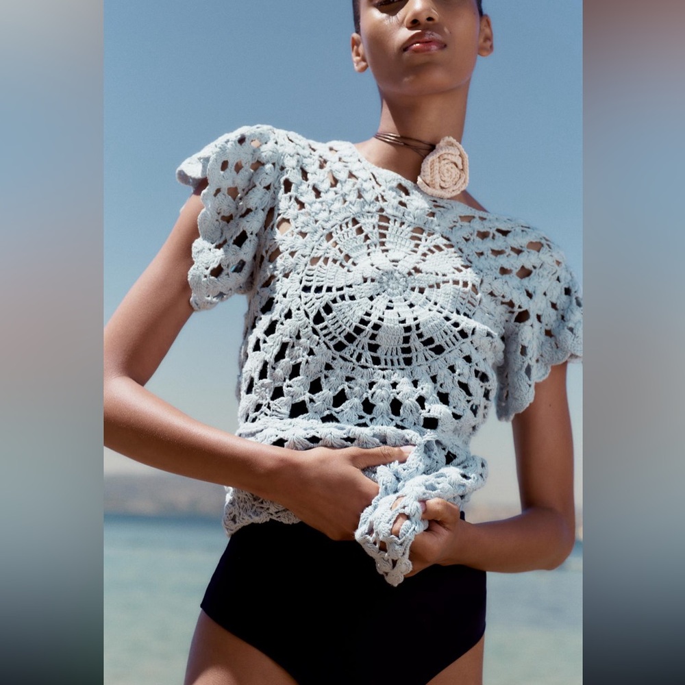 Zara crochet knit top - Picture 3 of 13